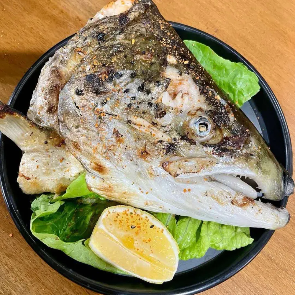 Salt & Sake Grilled Salmon Head