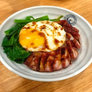 明爐叉燒煎蛋飯