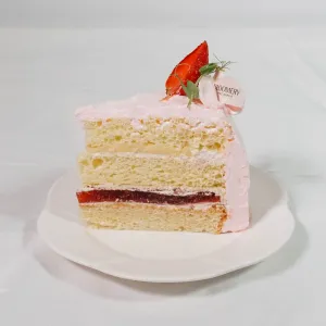 Strawberry Creme Mousse Cake Slice