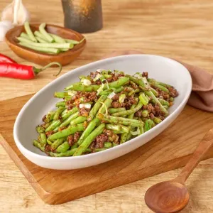 Tumis Buncis Dengan Sapi Cincang