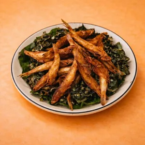 Cá bống chiên lá lốt