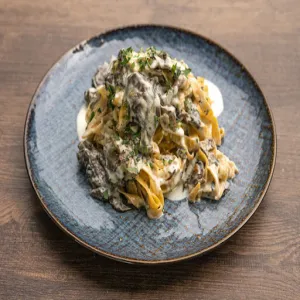 Sourdough Fettuccine with Mushroom
