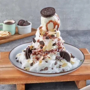 Es Salju Oreo Dengan Ice Krim Vanilla