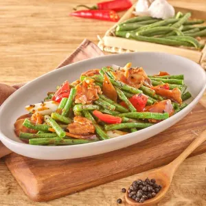 Tumis Ayam dan Kacang Panjang Saus Lada Hitam