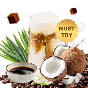 Brown Sugar Pandan Coconut Latte - MUST TRY!