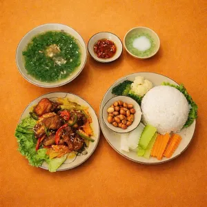Cơm suất sườn xào chua ngọt Bếp Tự Tâm
