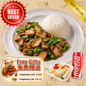 熊二小炒肉盖浇饭@XiongEr-Style Stir-Fried Pork with Rice & Sauce