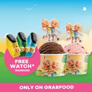 Upin & Ipin 2 Cups, Free Watch