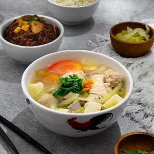 Pickled Mustard Green & Tofu Soup 酸菜猪杂豆腐汤