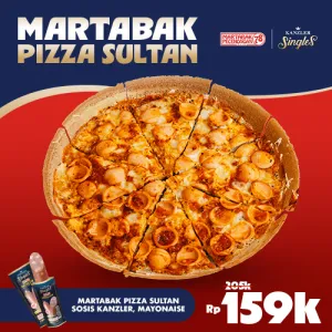 Martabak Pizza Sultan Sosis Kanzler, Mayonaise dengan Saus Bolognese