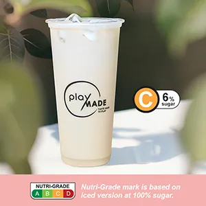 (L) White Peach Oolong Milk Tea