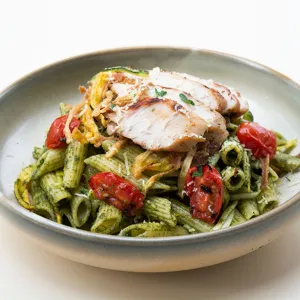 Grilled Chicken Pesto Penne Pasta