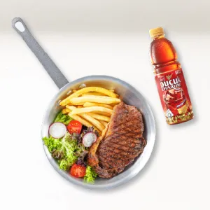 Striploin Steak 200gr + Teh Pucuk Harum