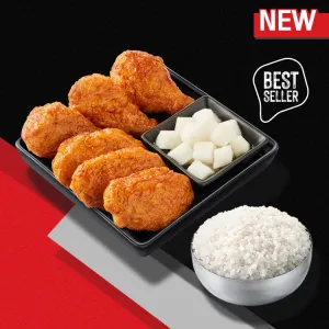 ปีกไก่บอนชอน (ไก่ทอด เกาหลี) (6 ชิ้น)