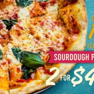 2 Sourdough Pizzas for $40!