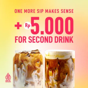 Second drink special Rp. 5000