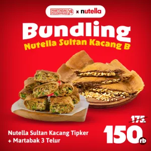Nutella Sultan Kacang B (Tipker Sultan Nutella Kacang +Martabak 3 Telur)