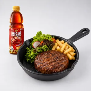 TENDERLOIN MELTIQUE STEAK + TEH PUCUK HARUM