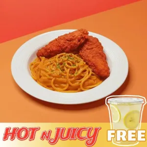 🌶️Hot Carbonara W 2 Jumbo Hot Chicken Combo