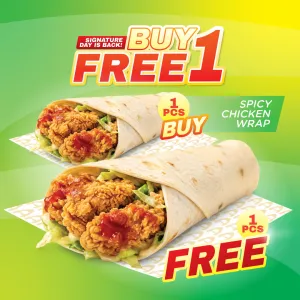 B1F1 Spicy chicken wrap