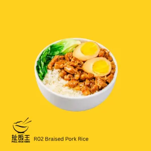 R02 卤肉饭 Taiwan Braised Pork & Egg Rice