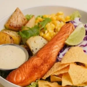 grilled salmon bowl（614kcal）