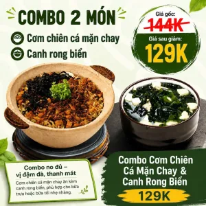 Combo Cơm Chiên Cá Mặn + Canh rong biển Nhật