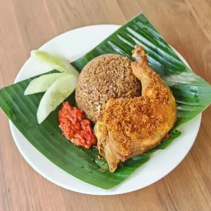 Nasi Goreng With Ayam Penyet