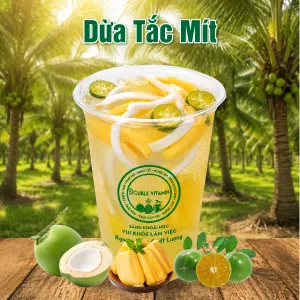 Nước dừa + tắc + mít size L