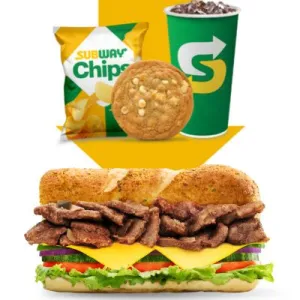 6-Inch Steak & Cheese Meal with Cookies/Chips