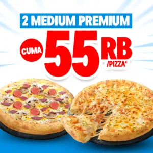 2 Medium Pizza 110K