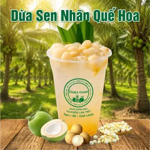 Nước dừa nhãn quế hoa size L